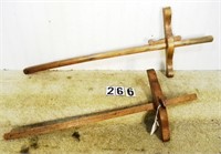 2 – Panel marking gauges: unsigned, 26”, walnut