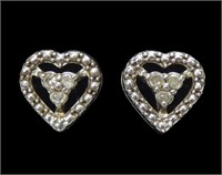 Sterling silver moissanite post earrings