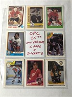 8 OPC 25th Anniversary Hockey Card Reprints