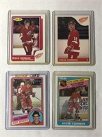 4 Steve Yzerman Hockey Cards With Rookie
