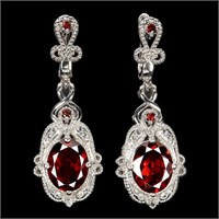 Natural Mozambique Garnet & White Topaz