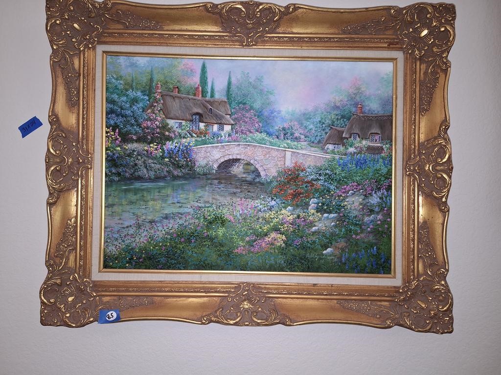 VIOLET SCHWENIG SIGNED ORIGINAL OIL PAINTING