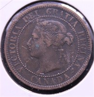CANADA 1887 LARGE CENT  VF