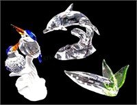 (3) Swarovski Crystal Animal Figures