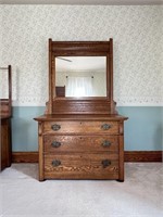 Oak dresser with Tilting Mirror