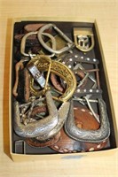 SELECTION OF BELT BUCKLES AND MORE