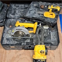 DeWalt Cordless Circular Saw, Drill, Light