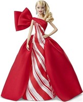 (N) Barbie 2019 Holiday Doll, 11.5-inch, Blonde, W