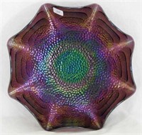 Cobblestone ruffled bowl - purple
