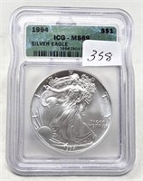 1994 Silver Eagle ICG MS 69