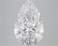 Top Lab Grown 4.91 Ct G/VS1 Pear shape Diamond