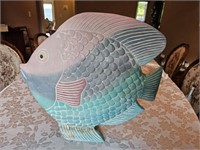 1990's Wooden Fish Carving