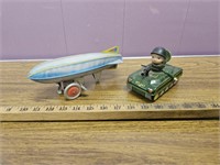 (2) Vintage Tin Litho Toys- Made In Korea and
