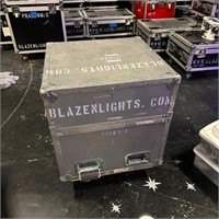 LARGE CUBE ROAD CASE ON WHEELS, SEE PHOTOS FOR