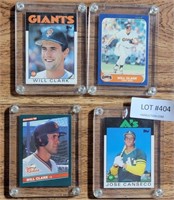3 WILL CLARK & 1 JOSE CANSECO BASEBALL CARDS