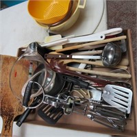 Flat of Kitchen utensils.