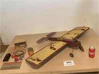 EARLY GAS MODEL AIRPLANE W/FUEL CAN