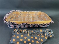 Longaberger Serving Tray W/Decorative Skirts