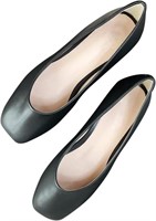 (6.5) Woman's Comfort Leather Loafers Ballet Flats