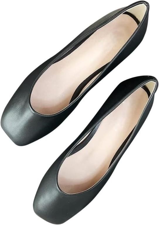(6.5) Woman's Comfort Leather Loafers Ballet Flats