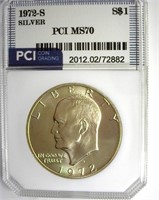 1972-S Silver Ike MS70 LISTS $3400 IN 69