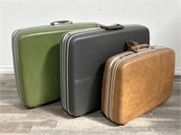 3 vintage Samsonite suitcases