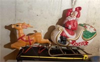 Empire Blow Molds Santa and Reindeer