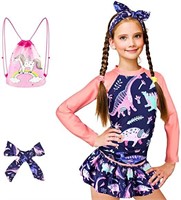 ZukoCert Girls Sunsuit Swimwear Sets Kids Long