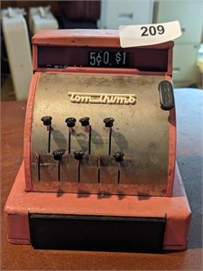 Child's Vintage Tom Thumb Metal Toy Cash Register