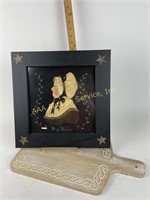 Martha Washington wooden framed painting, wooden