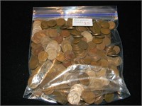 Bag 500 Wheat Cents Mixed Dates