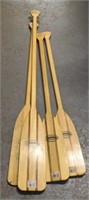 Feather brand boat oars 5' and 4' wooden