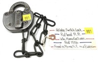 Adlake switch lock Rutland RR with chain