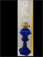 COBALT BLUE KEROSIN LAMP - NOT SURE OF AGE