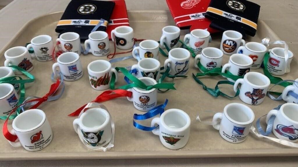Lot of NHL Mini Cups etc