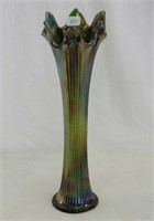 Fenton's Fine Rib 10 1/2" vase - teal