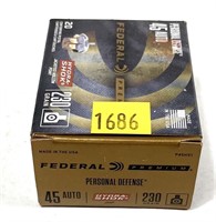Box of .45 Auto 230-grain JHP Federal Personal