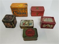 6 Vintage Tobacco Tins