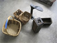 baskets, cobblers shoe form, sew machine drawers