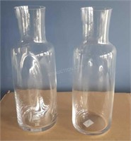 2 Crate & Barrell Glass Vases