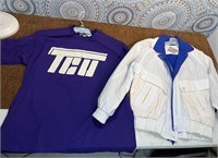 Russell TCU XL T-shirt & Vtg Pacer XS Jacket