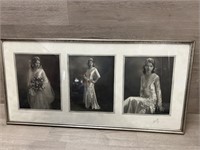 Antique Wedding Photo Trio Shot 29"x14”