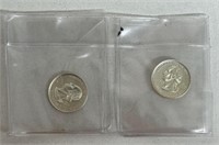 (2) 1999 STATE GOLD & SILVER QUARTERS