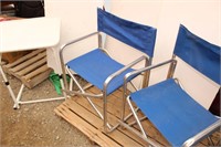 2 Folding Camp Chairs & 1 Folding Table