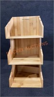 Mind Reader 3 Tier Bamboo Organizer