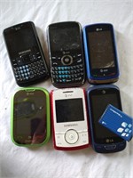 C3)Slide Phones, BlackBerry, (6), Not Working. For