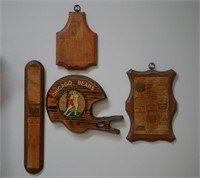 Chicago Bears Wooden Wall Clock & Wall Plaques