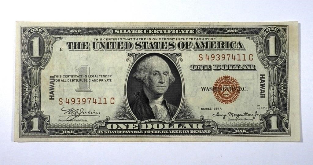 1935 $1 "HAWAII" SILVER CERTIFICATE