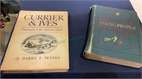 Two book lot - Currier and Ives copyright 1942.