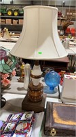Lamp wooden base